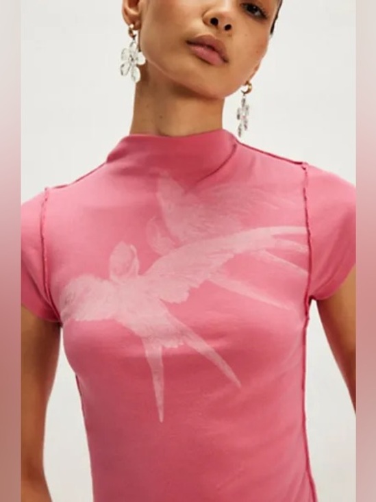 Free People Tops - NWT! FP Free People Ragabond Birds In Flight Tee Sz Small